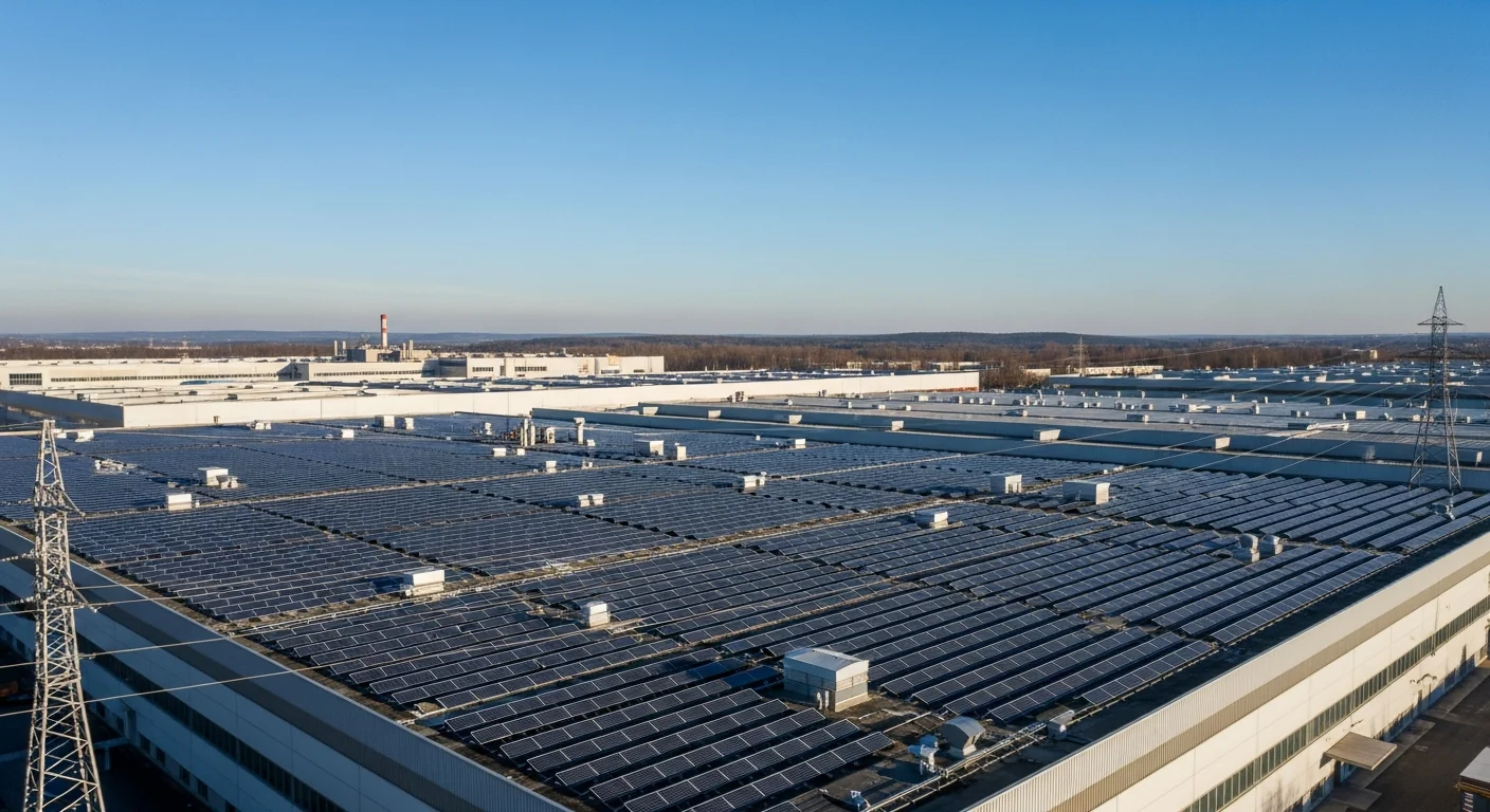 Commercial solar panel installation